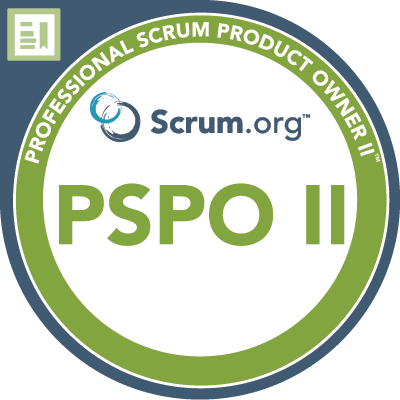 Scrum.org Professional Scrum Product Owner II badge